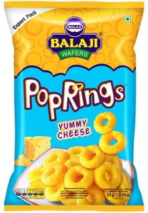 Balaji Pop Rings Yummy Cheese 65G