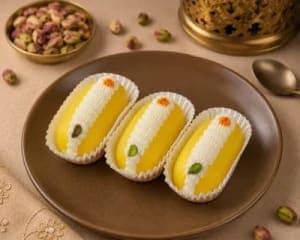 Punjabi Cham Cham Yellow Long Stuffed 1Kg